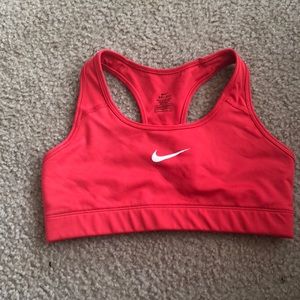 Red Nike sports bra